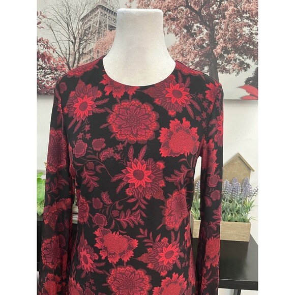 Tommy Hilfiger Women’s Shift Dress Size 2 Floral Long Sleeve Zipper Back - Picture 4 of 12